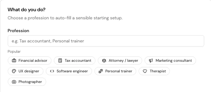 Issue template interface
